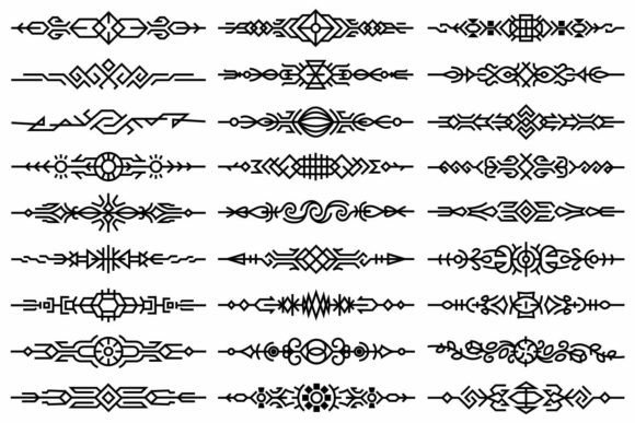 Abstract Borders Decorative Collection: A Designer’s Take on Elegant Illustrations for Local Business Branding