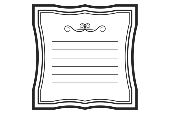 Calligraphic Frame for Decorative Card: A Polished Graphic Design Asset for Content Creators