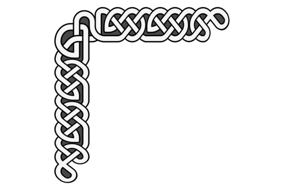 Celtic Knot Corner: A Vintage Graphic for Editorial and Web Design