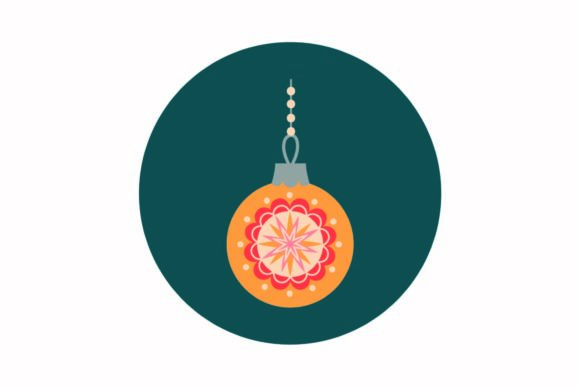 Christmas Decorative Lights Mandala: A Vibrant Graphic Asset for Content Creators