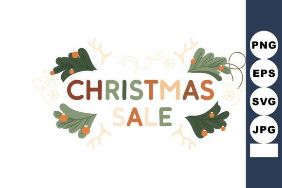 Christmas Sale Decorative Vector Design: A Festive Graphic for Marketing and Branding