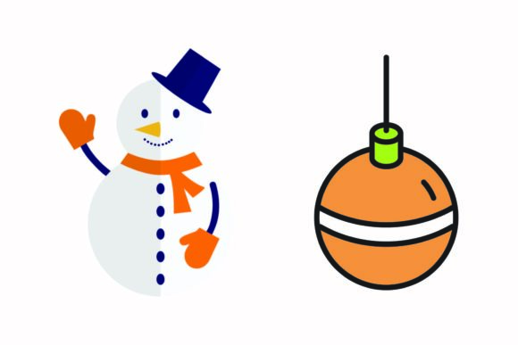 Christmas Snowman Decorative Ball Vector: A Festive Graphic for Crafters