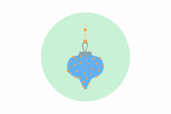 Christmas Svg Decorative Lamp Blue: A Versatile Illustration for Digital Sellers