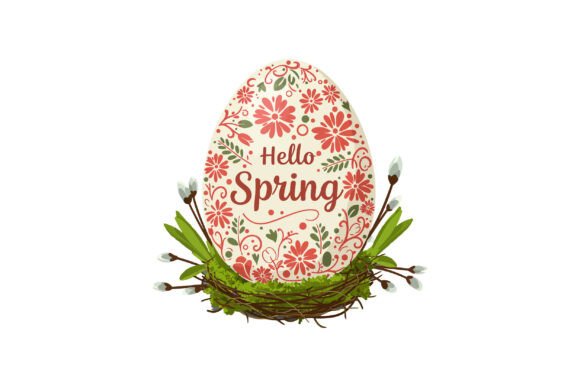 Colorful Decorative Egg with Floral Pattern – A Versatile Graphic Design Asset