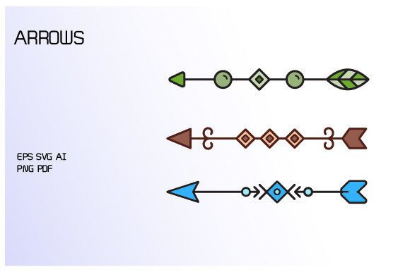 Decorative Arrow Set Illustration for Real Crafting Projects