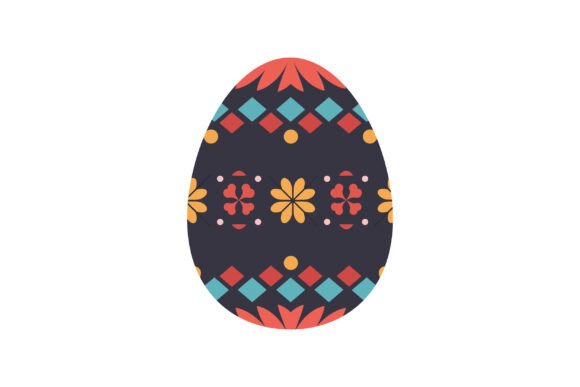 Decorative Egg Illustration: A Vibrant Graphic Asset for Creative Projects