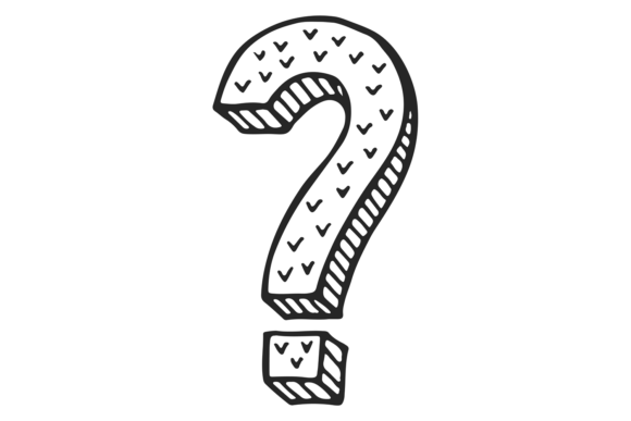 Decorative FAQ Symbol in Doodle Ink Draw: A Versatile Graphic for Creative Sellers