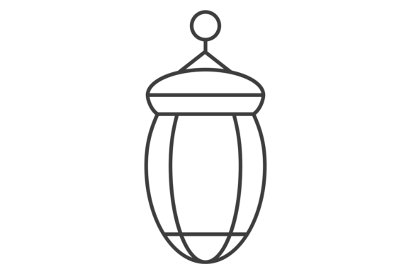 Decorative Lamp Graphic for Illustrations and Commercial Projects
