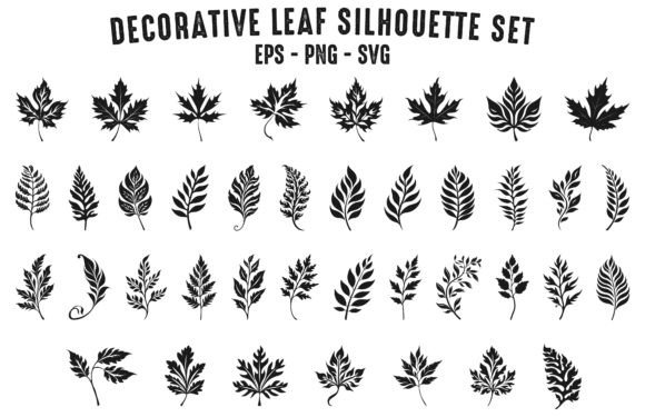 Decorative Leaf Vector Silhouette Bundle Review for Embroidery Projects