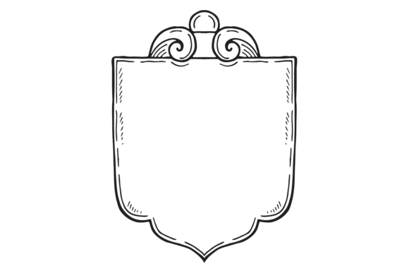 Decorative Shield Emblem Template: A Vintage Graphic for Modern Branding