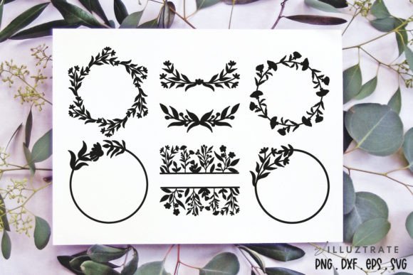Decorative SVG Cut Files Wreath Fern: A Refined Graphic Design Asset for Digital Sellers