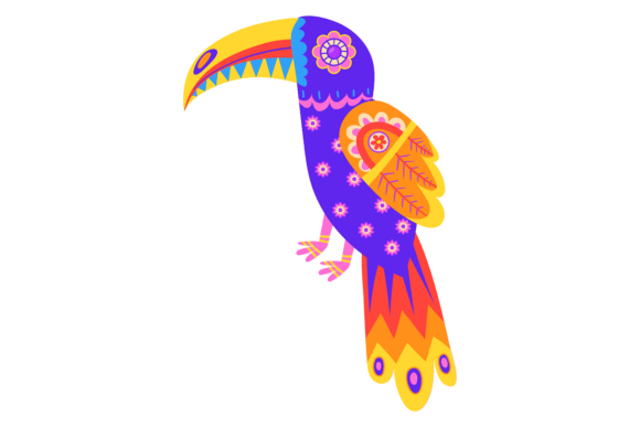 Decorative Toucan Graphics for Bold Editorial and Web Design