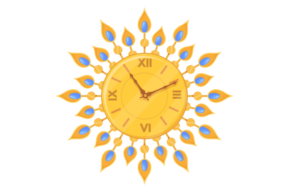 Decorative Wall Clock Graphics for Handmade Projects