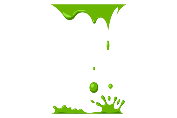 Dropping Slime with Decorative Splash: A Graphics Asset for Creative Marketplace Success