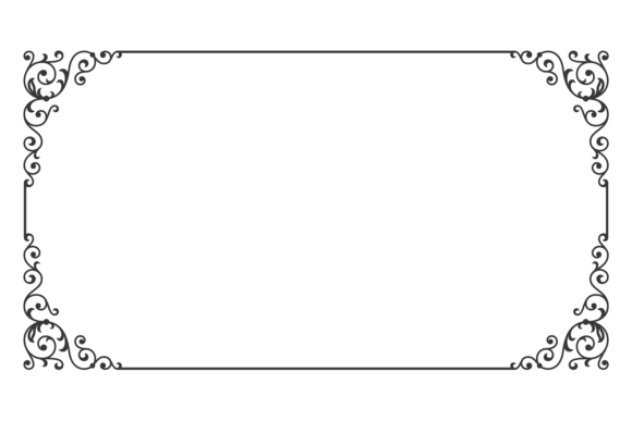 Elegant Baroque Page Border: A Decorative Graphic for Illustration Lovers