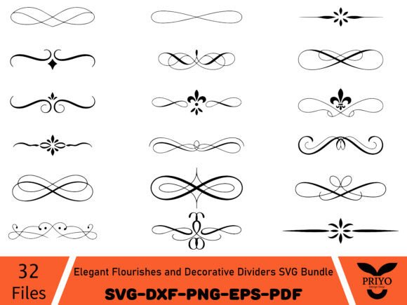 Elegant Flourishes and Decorative Dividers: A Graphics Bundle for Timeless Branding