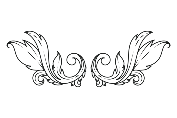 Flourish Filigree Leaves: A Versatile Graphic for Illustration Lovers