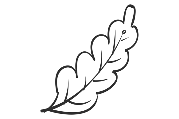 Leaf Drawing: A Decorative Botany Icon for Modern Web Design