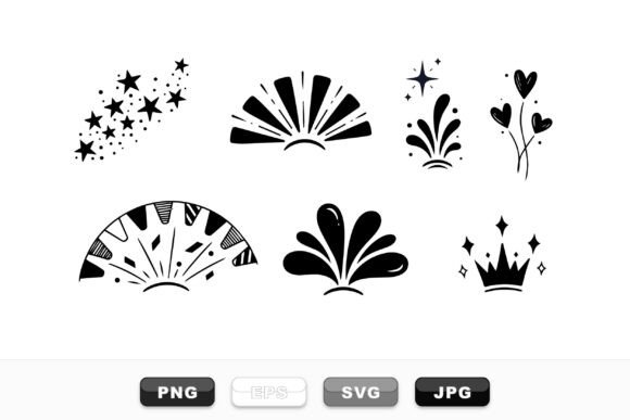 Magic Doodle Decorative Elements: A Playful Embroidery Design for Real Projects