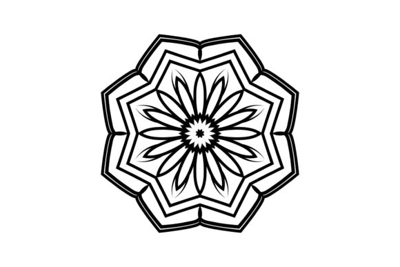 Mandala Decorative Motif Flower: A Versatile Graphic Design Asset for Crafters