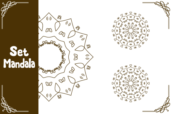 Mandala Set Decorative Style: A Versatile Graphic Design Asset for Local Business Branding