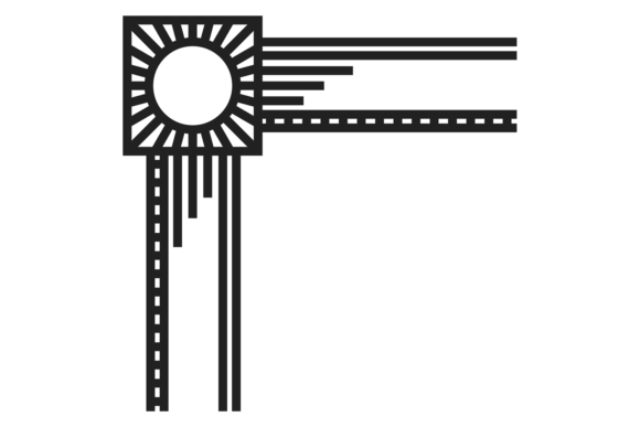 Minimal Line Corner Element. Decorative