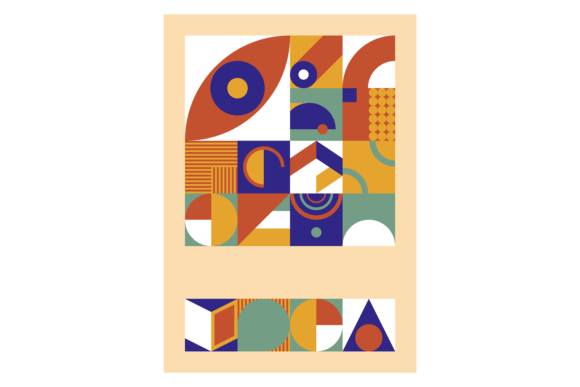 Modern Art Blocks Design. Decorative Geo