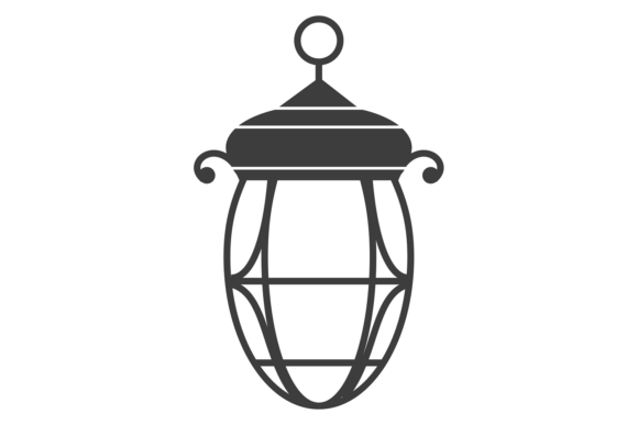 Outdoor Lantern Black Icon: A Versatile Graphic for Illustrative Projects