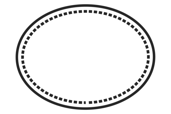 Oval Line Frame Embroidery Design: A Decorative Border with Quiet Elegance
