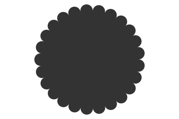 Round Label Blank Template for Graphics and Illustrations