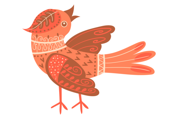 Songbird in Folklore Style: A Versatile Graphic Design Asset for Creative Sellers