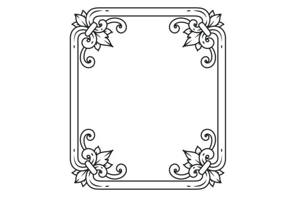 Vintage Filigree Frame: A Versatile Graphic for Etsy and Print-on-Demand