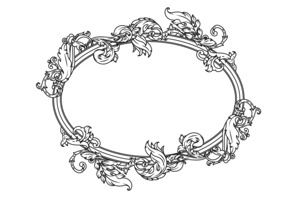 Vintage Round Frame with Decorative Fili: A Versatile Graphic for Editorial and Web Design